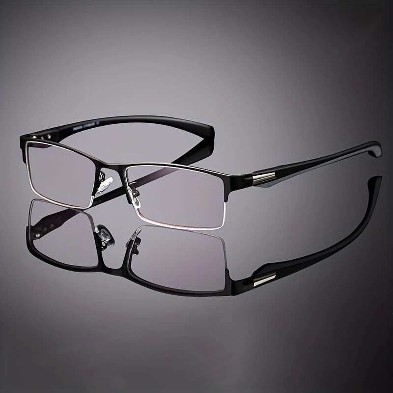 (image for) Business Reading Glasses Classic Rectangle Computer Anti Eyestrain Presbyopic Glasses Anti Blue Light Eye Glasses For Women Men