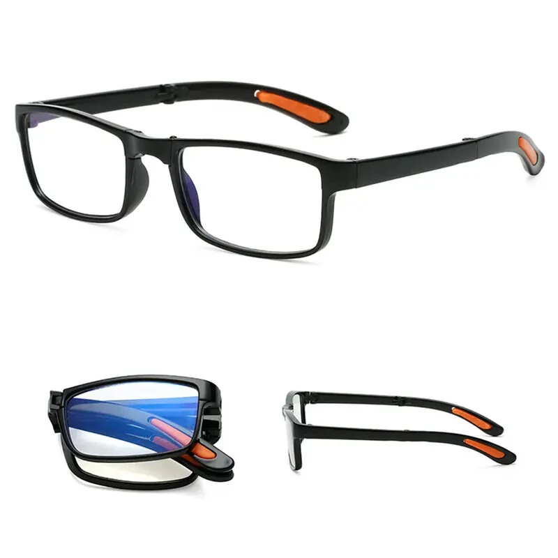 (image for) Classic Portable Folding Reading Glasses Ultralight Eyewear Anti-blue Light Presbyopia Glasses for Men Women Far Sight Glasses with Box Diopter +1.0 To +3.50