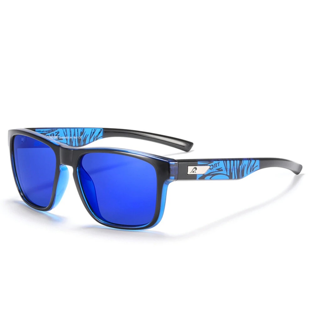 (image for) Classic Square Frame Polarized Sunglasses UV400 Protection Sport Sun Eyewear for Outdoor Cycling Driving Fishing