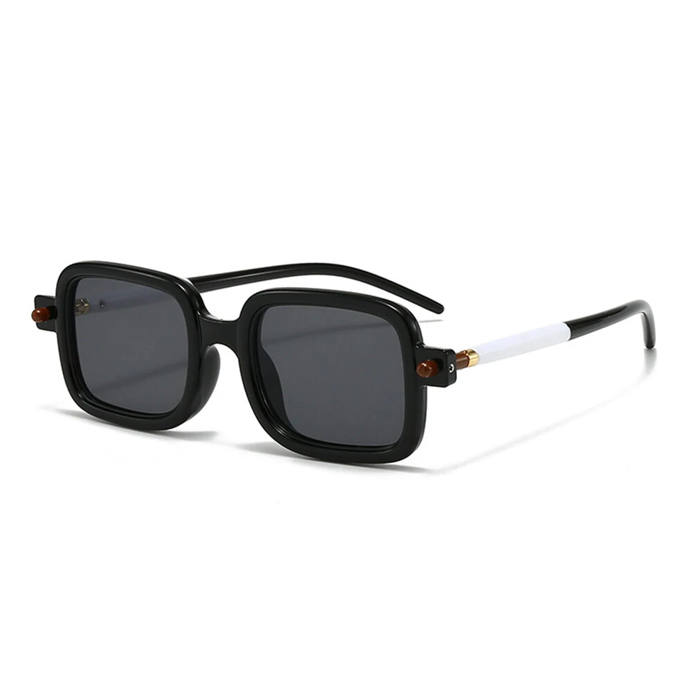 (image for) Fashion Retro Square Sunglasses UV400 Protection HD Sun Eyeglass for Outdoor Travel Driving with Case