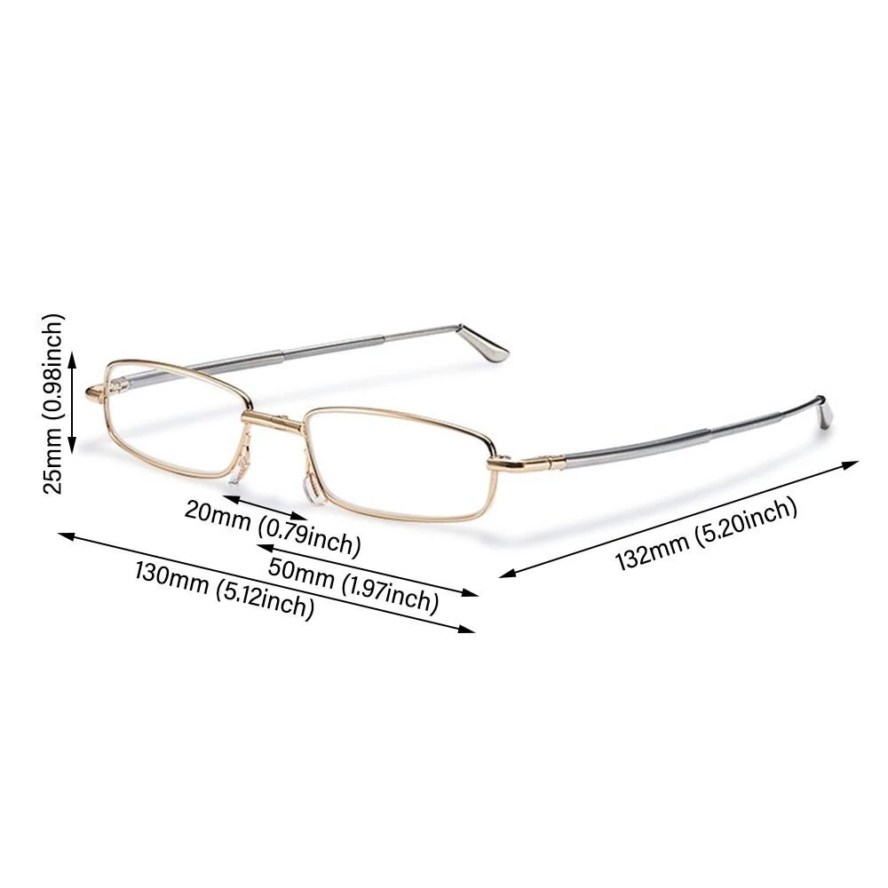 (image for) Folding Stretching Presbyopia Glasses Portable Anti Blue Light Reading Glasses Ultra-light Anti-fatigue Presbyopia Glasses Lighter Case