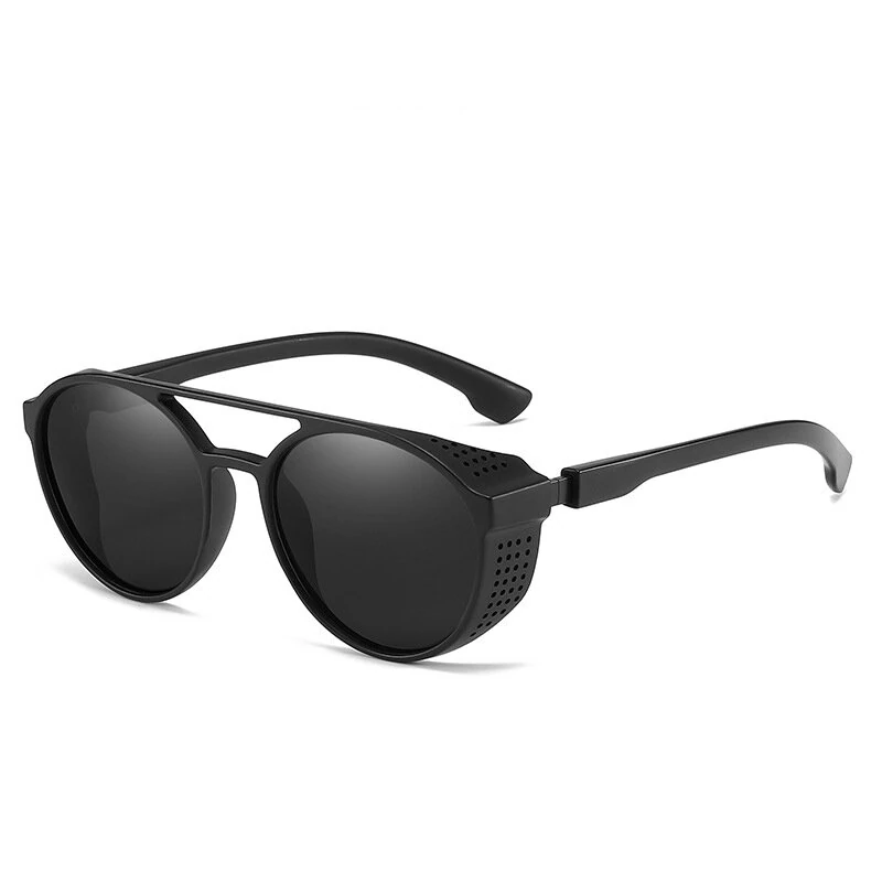 (image for) Men's Polarized Sunglasses Fashion Round Driving Sun Glasses for Unisex Classic Male Eyewear Travel Hiking Fishing Sunglasses
