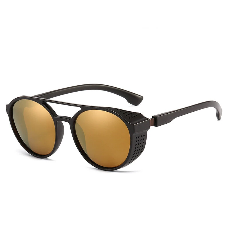 (image for) Men's Polarized Sunglasses Fashion Round Driving Sun Glasses for Unisex Classic Male Eyewear Travel Hiking Fishing Sunglasses